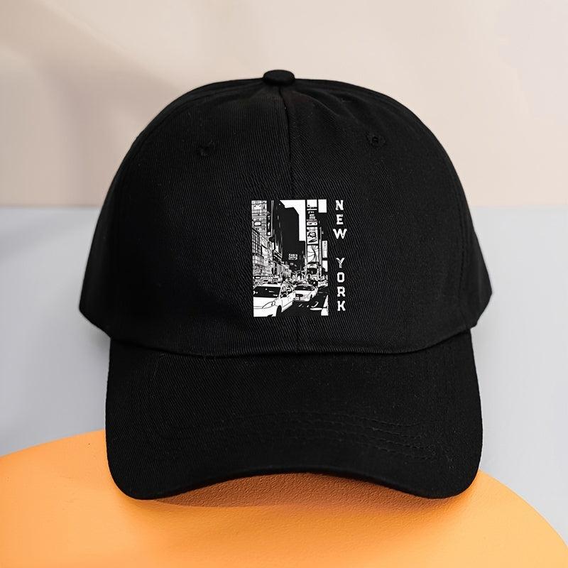 Cartoon York Baseball Cap Solid Print Casual Sun Hats Man Unisex Dad Hat
