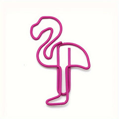 10pcs Flamingo Paper Clip Bookmark Office Data Paper Clip Gift