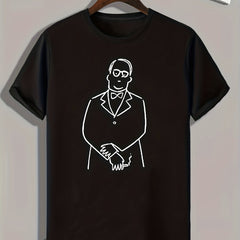 Gentleman Cigarette Print Men's Sports T-shirt