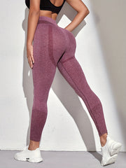 High Waist Yoga Sports Leggings Striped Detail