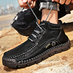 High Top Hiking Boots for Men Non Slip Lace Up Shoes