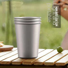 Outdoor Titanium Water Cup 300/500ml Portable Camping Drinkware
