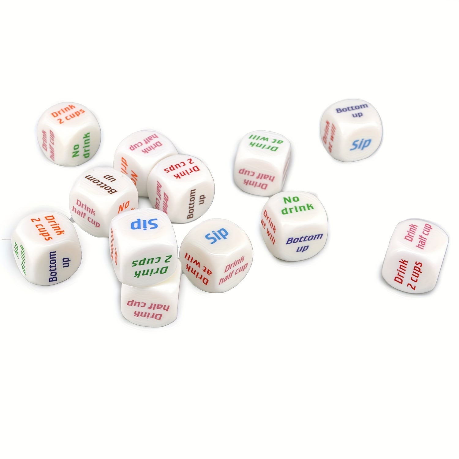 English Wine Dice Bar Entertainment Plastic Dice Toy 1.98cm