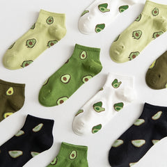 Avocado Life Socks Funny Novelty Short Cotton Women's Stockings