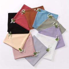 Tulip Tassel Decor Square Scarf for Women