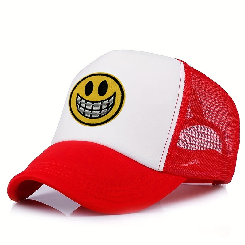Steel Teeth Smiling Baseball Cap Mesh Trucker Hat Adjustable Sun Hats