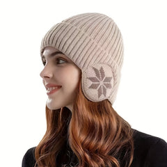 Winter Ski Hats Outdoor Knitted Hats Velvet Thickened Warm
