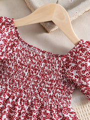 Baby Girls Floral Print Dress for Summer Fun