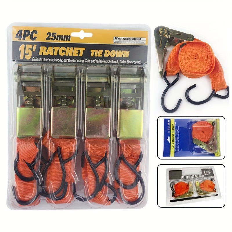Thickened Ratchet Tensioning Strap Cargo Binding Strap Car Fastener