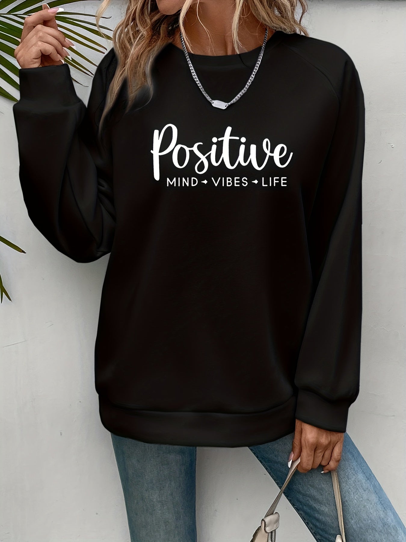 Casual Long Sleeve Crew Neck Sweatshirt for Women