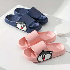 Men's Cartoon Slip On Slides Quick Dry Indoor House Slippers