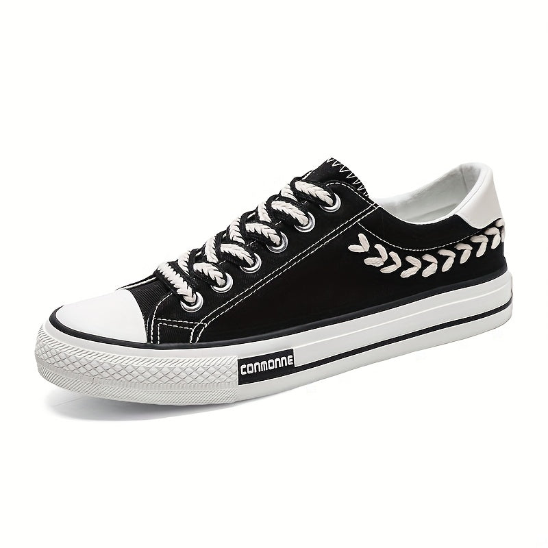 Men's Low Top Canvas Skate Shoes Outdoor Walking Sneakers