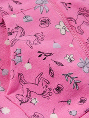Toddler Girls Unicorn & Flowers Hooded Jacket Cotton Zipper Coat