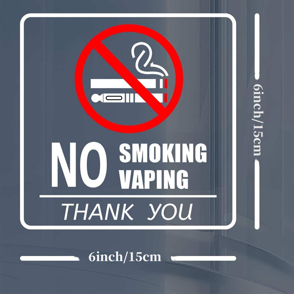 4 Pack No Smoking No Vaping Sign 15 24cmX 15 No Smoking Window Sticker Vinyl
