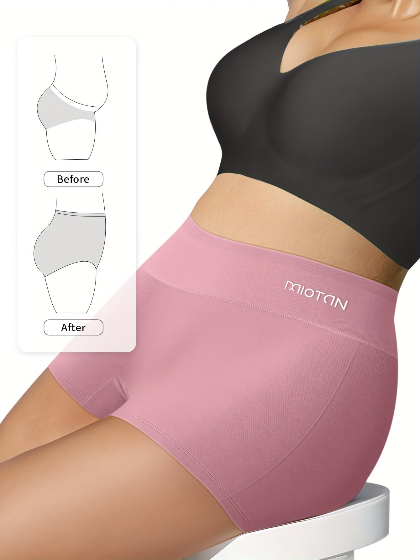 4 Pack Women's Plus Graphic Boyshorts Set Soft Breathable Panties