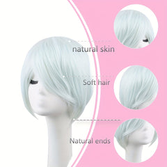 Men's 10 Inch Anime Cosplay Wig Chemical Fiber Wig