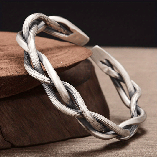Vintage Hollow Wavy Bangle Twist Bracelet Jewelry