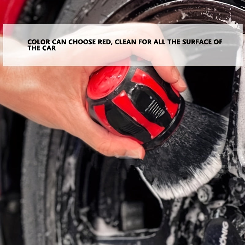 Soft Bristle Car Detailing Brush, Ball Handle for Dust Removal