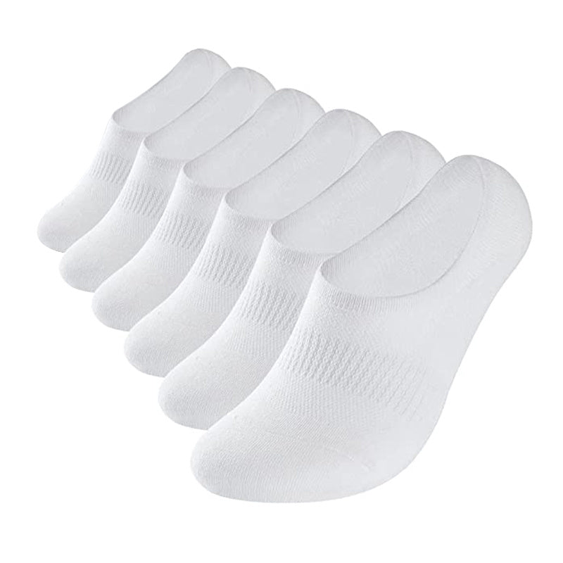 6 Pairs Non-Slip No Show Socks for Men and Women
