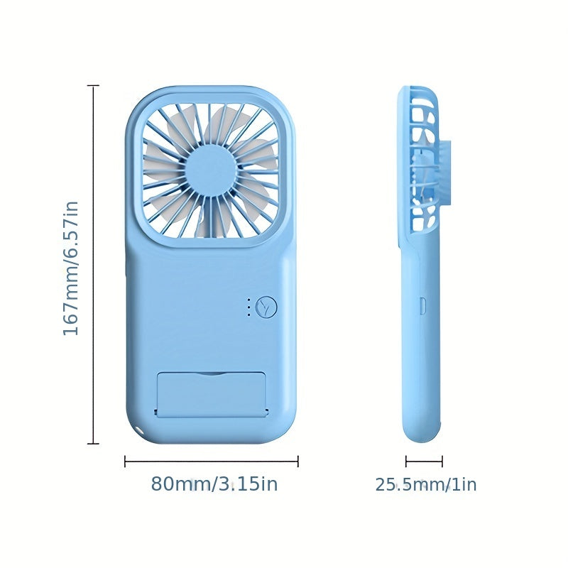 Mini USB Rechargeable Fan Portable Foldable Pocket Fan 3 Speeds