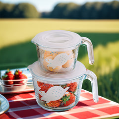 Glass Measuring Cup With Scale High Temperature Resistant Milk Cup
