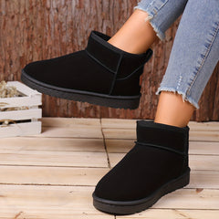 Women's Thermal Lined Snow Boots Slip On Non slip Winter Fluffy Shoes