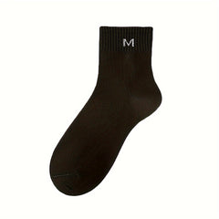 10 Pairs Letter Print Comfy Sports Socks Women's Stockings