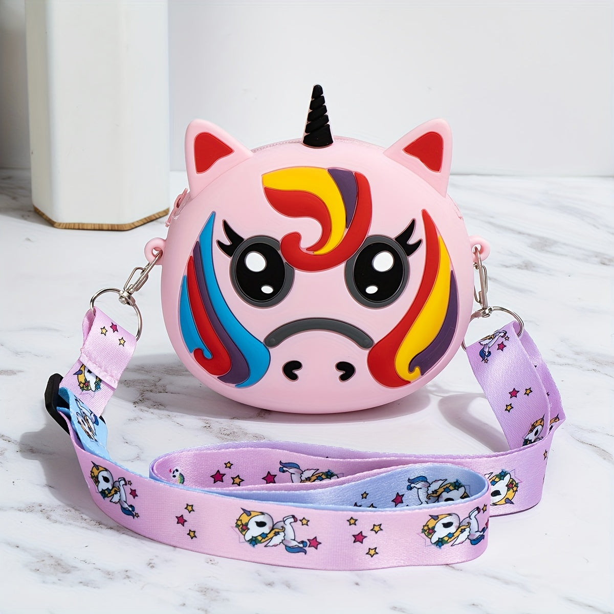 Cartoon Silicone Crossbody Bag Shoulder Bag for Girls