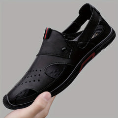 Men's Cut Out Slip On Sandal Loafers Smart Casual Shoes