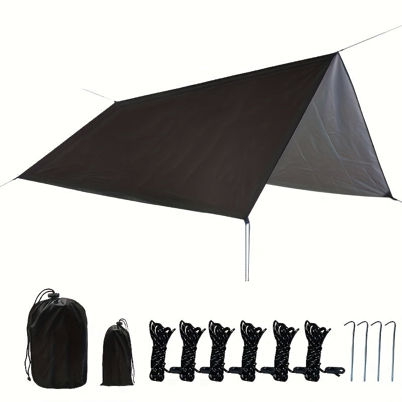 Square Silver Coated Canopy Outdoor Camping Tent Awning Tarp