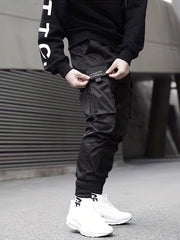 Plain Cargo Pants Men s Flap Pocket Trousers Loose Casual Outdoor Joggers