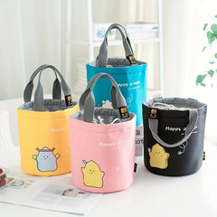 Round Insulated Lunch Bag Leakproof Freezable Office Work School Picnic Beach