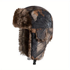 Camouflage Fleece Thermal Hat With Ear Protection
