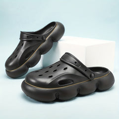 Men's Platform Clogs Non Slip Beach Sandals Hollow Out Garden Shoes