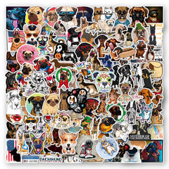 103pcs Mixed Dog Laptop Stickers Waterproof Dog Decals Pack Water Bottles