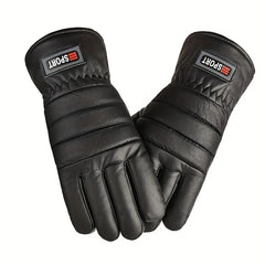 Men's Winter Velvet Waterproof Warm Gloves For Outdoor Skiing Cycling