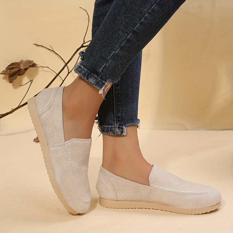 Women's Comfy Flat Loafers Slip On Low Top Shoes