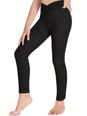 Toddler Girls Stylish Sports Yoga Pants Skinny Stretchy Running Workout Leggings