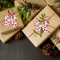 12pcs Red Green Christmas Bows Decoration 15-24cm