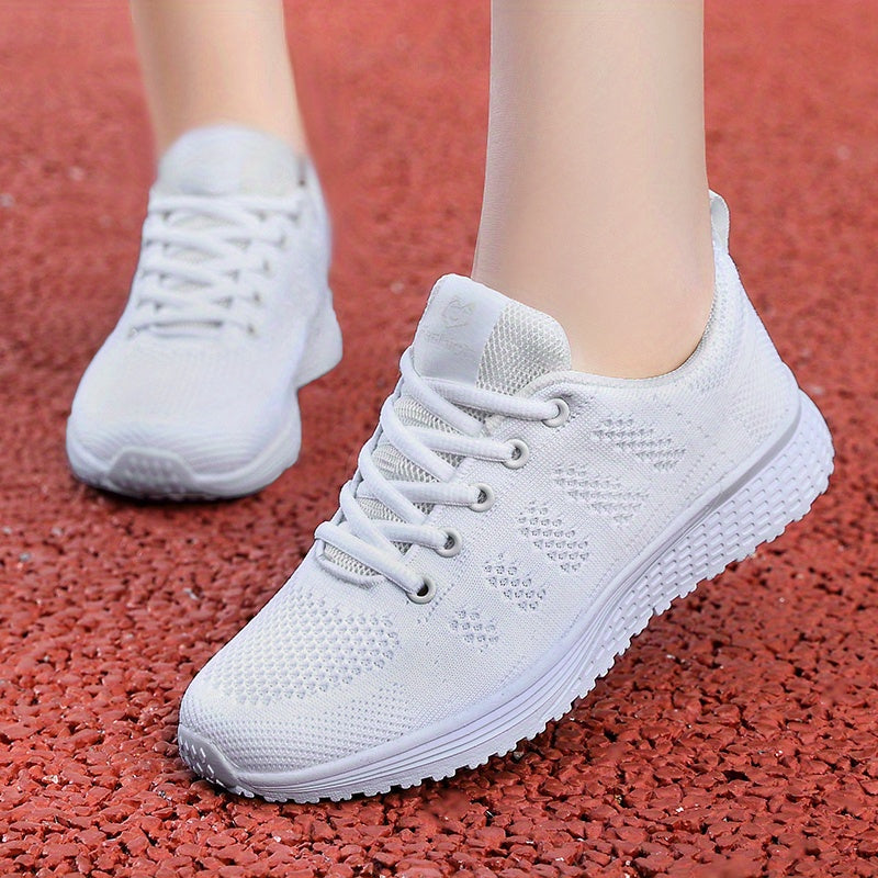 Women's Lace Up Running Shoes Comfort Mesh Sneakers