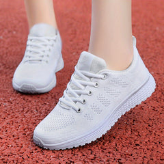 Women's Lace Up Running Shoes Comfort Mesh Sneakers