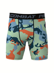 Xinso Prince Men's Camo Compression Shorts for Running Basketball Training