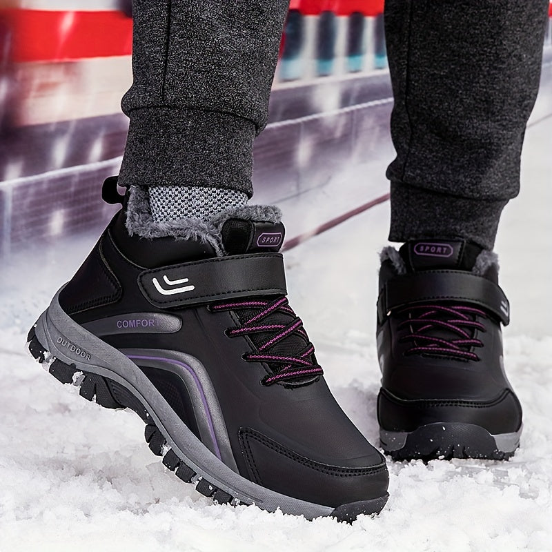 Women's Waterproof Snow Boots Non-slip Winter Outdoor Hiking Shoes
