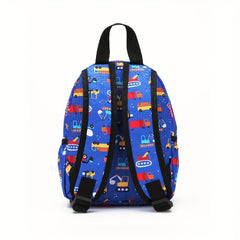 Children's Backpack Cartoon Vehicle Truck Print Kindergarten School Bag