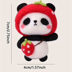 DIY Felt Poking Music Material Bag - Panda Panda Sheep Design