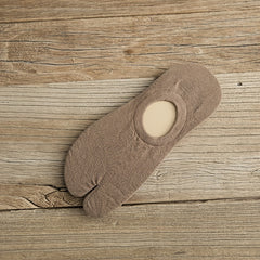 Women's Cotton Toe Separated Two Finger Socks - Anti Skid Low Cut Socks