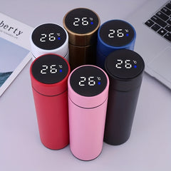 Stainless Steel Insulated Cup with Digital Display & Tea Infuser