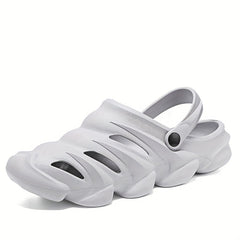 Unisex Grey Clogs Garden Shoes Lightweight Sandals