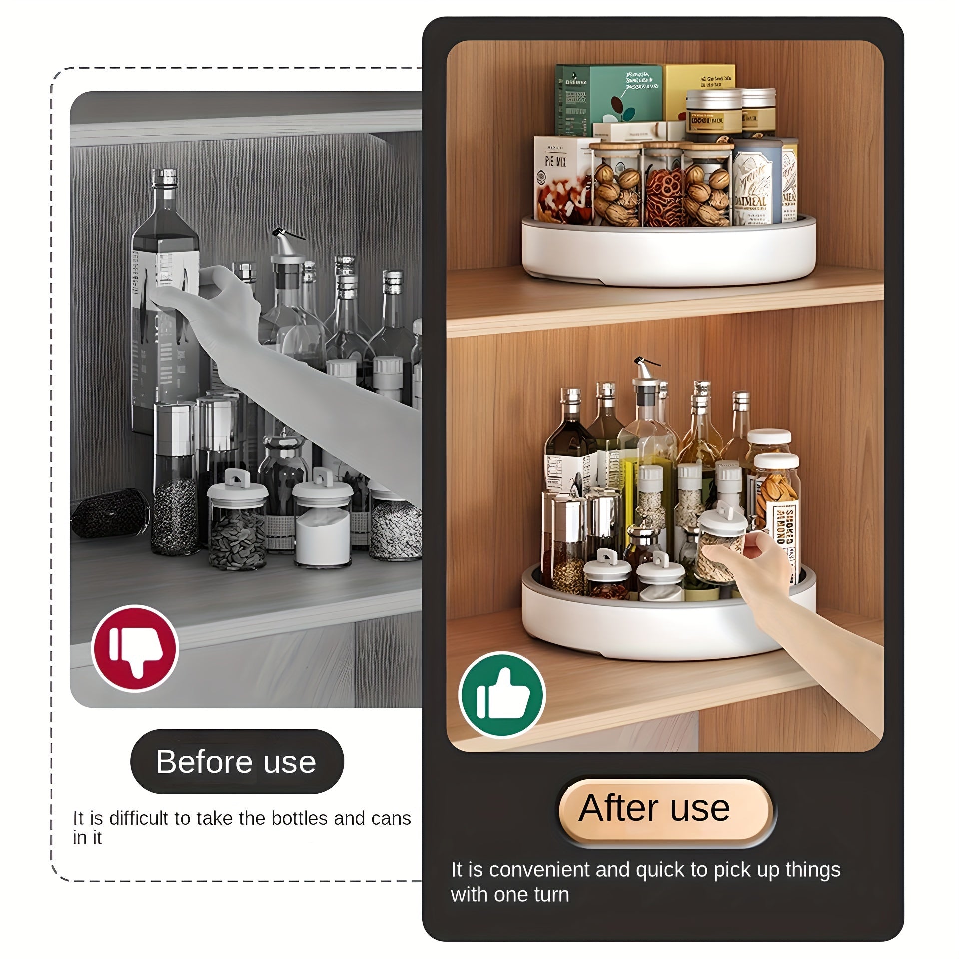 360 Rotating Storage Tray Cosmetic Turntable Organizer