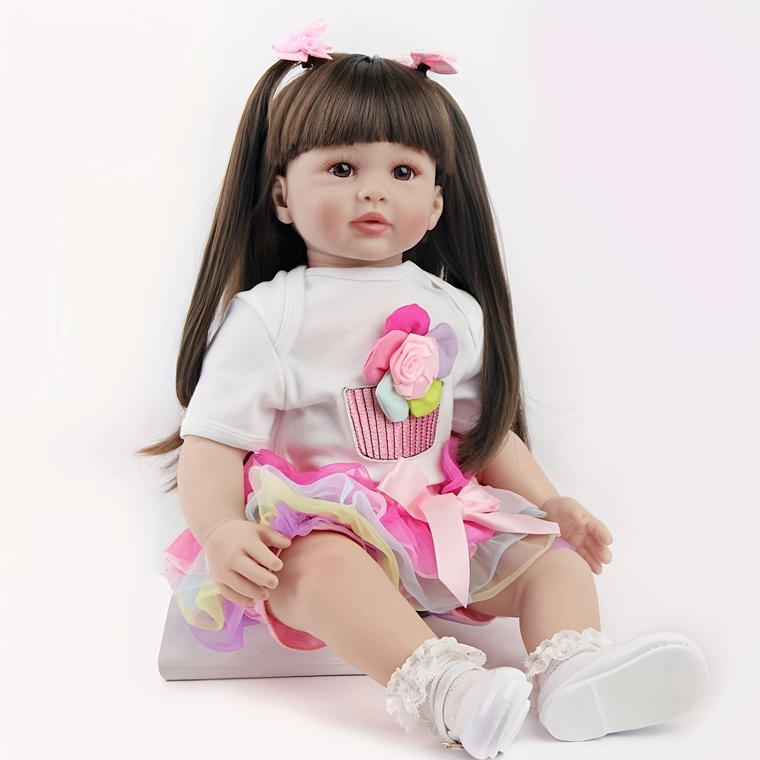 Realistic Soft Silicone Vinyl Simulative Baby Reborn Dolls Birthday Gift Toys